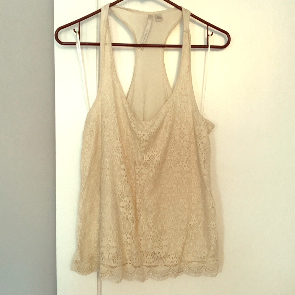 Lace racer back tank